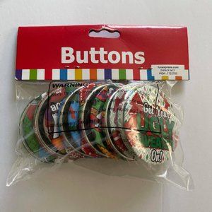 NWT- Ugly Christmas Sweater Themed Buttons/Party Favors